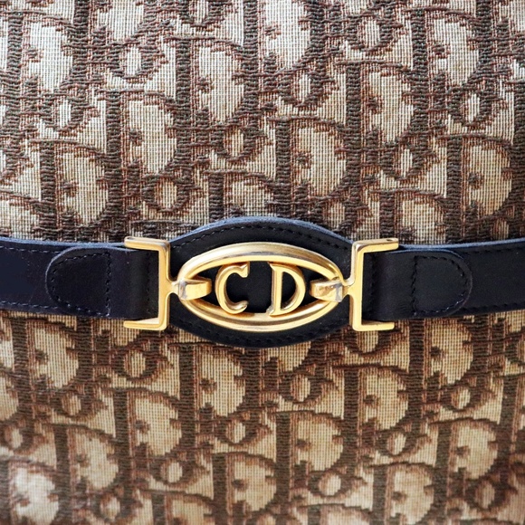 Christian Dior Modele Exclusif Diorissimo Leather Trim Trotter Shoulder Bag EUC - Picture 16 of 16